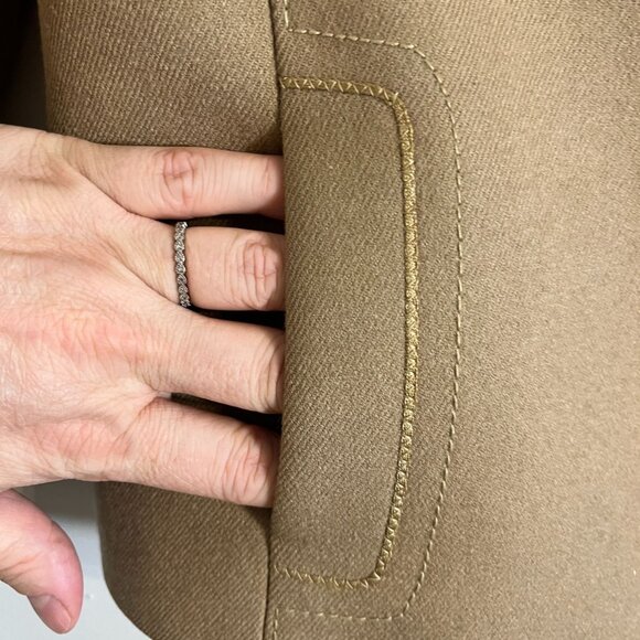 Vintage Reine Schurwolle Wool Jacket 40 Tan Neutral Minimalist Classic Old Money - Picture 3 of 16